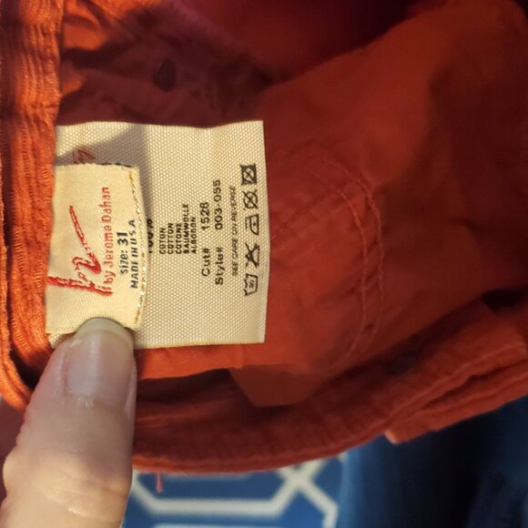 Citizens of Humanity Orange Corduroy Low Rise Jeans - Picture 6 of 9